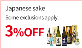 Japanese sake Some exclusions apply.
3%OFF